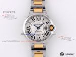 Perfect Replica V9 Factory Best Copy Cartier Ballon Bleu Gold And Silver NH05 Movement Automatic Watch